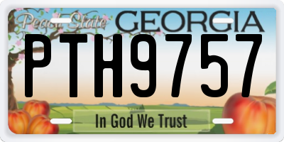 GA license plate PTH9757