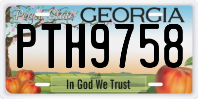 GA license plate PTH9758