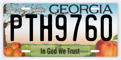 GA license plate PTH9760