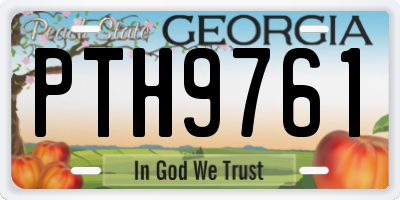 GA license plate PTH9761