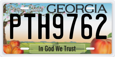 GA license plate PTH9762