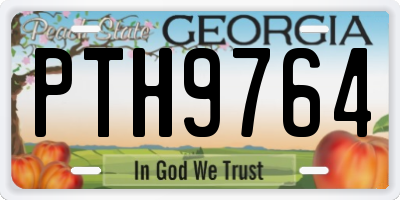 GA license plate PTH9764