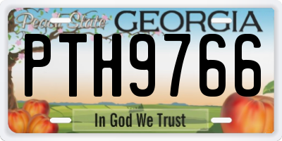 GA license plate PTH9766