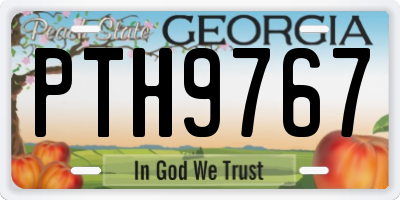GA license plate PTH9767