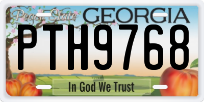GA license plate PTH9768