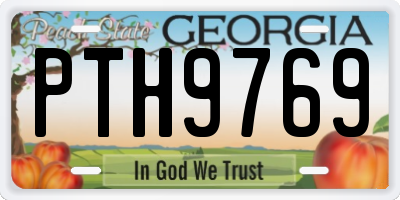 GA license plate PTH9769