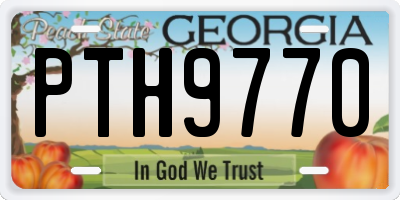 GA license plate PTH9770