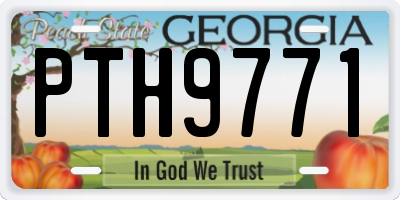 GA license plate PTH9771