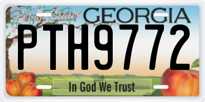 GA license plate PTH9772