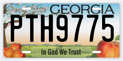 GA license plate PTH9775
