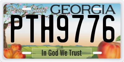 GA license plate PTH9776