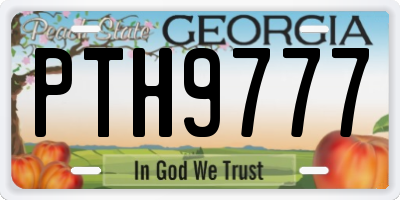 GA license plate PTH9777