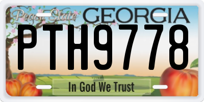 GA license plate PTH9778