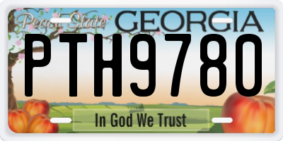 GA license plate PTH9780