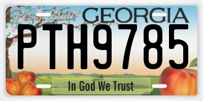 GA license plate PTH9785
