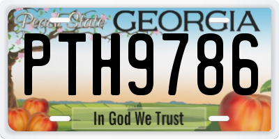 GA license plate PTH9786
