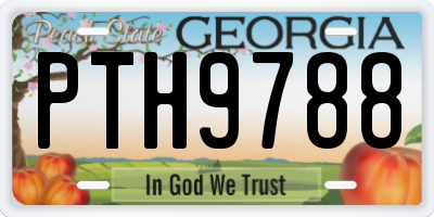 GA license plate PTH9788