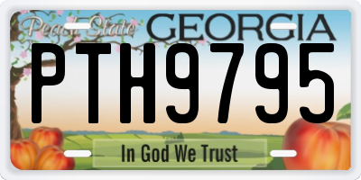 GA license plate PTH9795