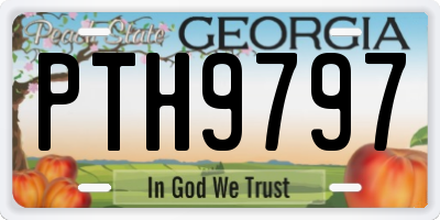 GA license plate PTH9797