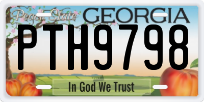 GA license plate PTH9798