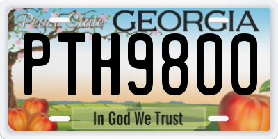 GA license plate PTH9800