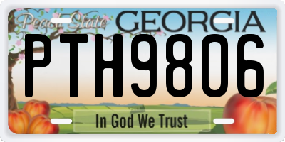 GA license plate PTH9806