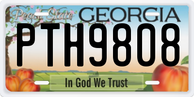 GA license plate PTH9808