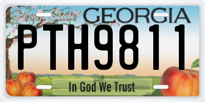 GA license plate PTH9811