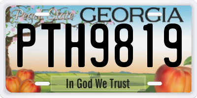 GA license plate PTH9819