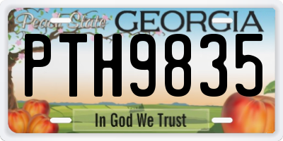 GA license plate PTH9835