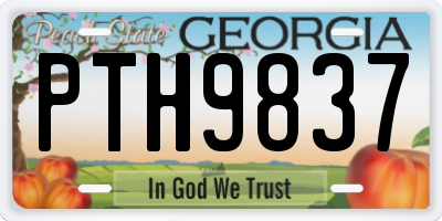 GA license plate PTH9837