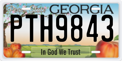 GA license plate PTH9843