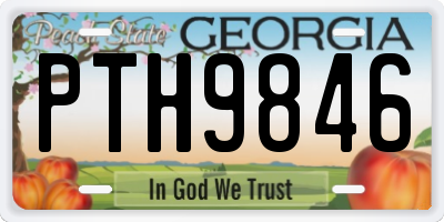GA license plate PTH9846