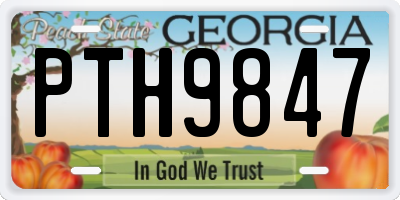 GA license plate PTH9847