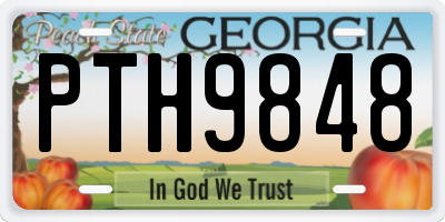 GA license plate PTH9848