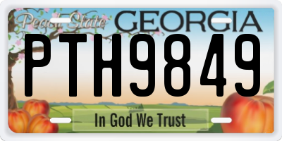 GA license plate PTH9849