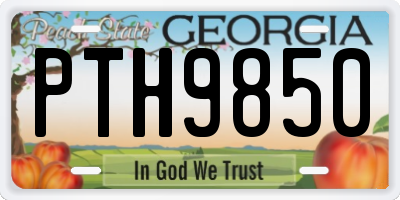 GA license plate PTH9850