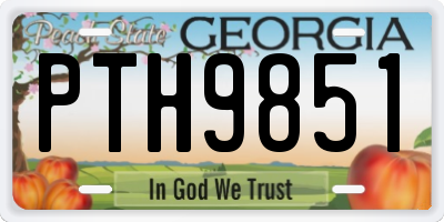 GA license plate PTH9851