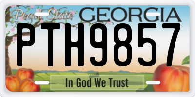 GA license plate PTH9857