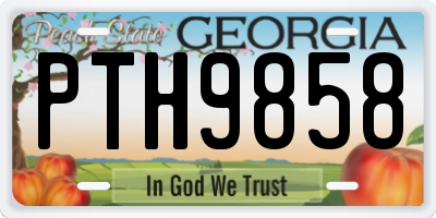 GA license plate PTH9858