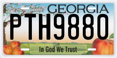 GA license plate PTH9880