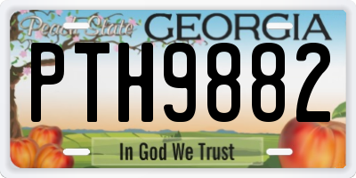 GA license plate PTH9882