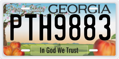 GA license plate PTH9883