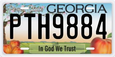 GA license plate PTH9884