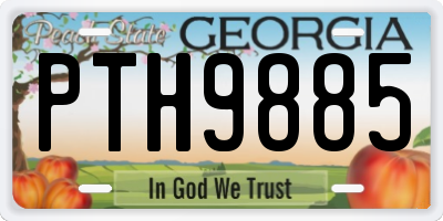 GA license plate PTH9885
