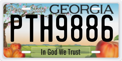 GA license plate PTH9886