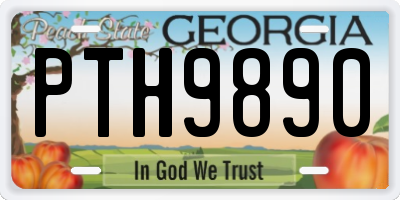 GA license plate PTH9890