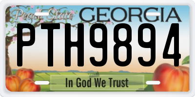GA license plate PTH9894