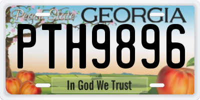 GA license plate PTH9896