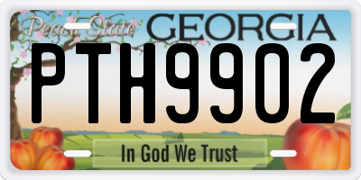 GA license plate PTH9902